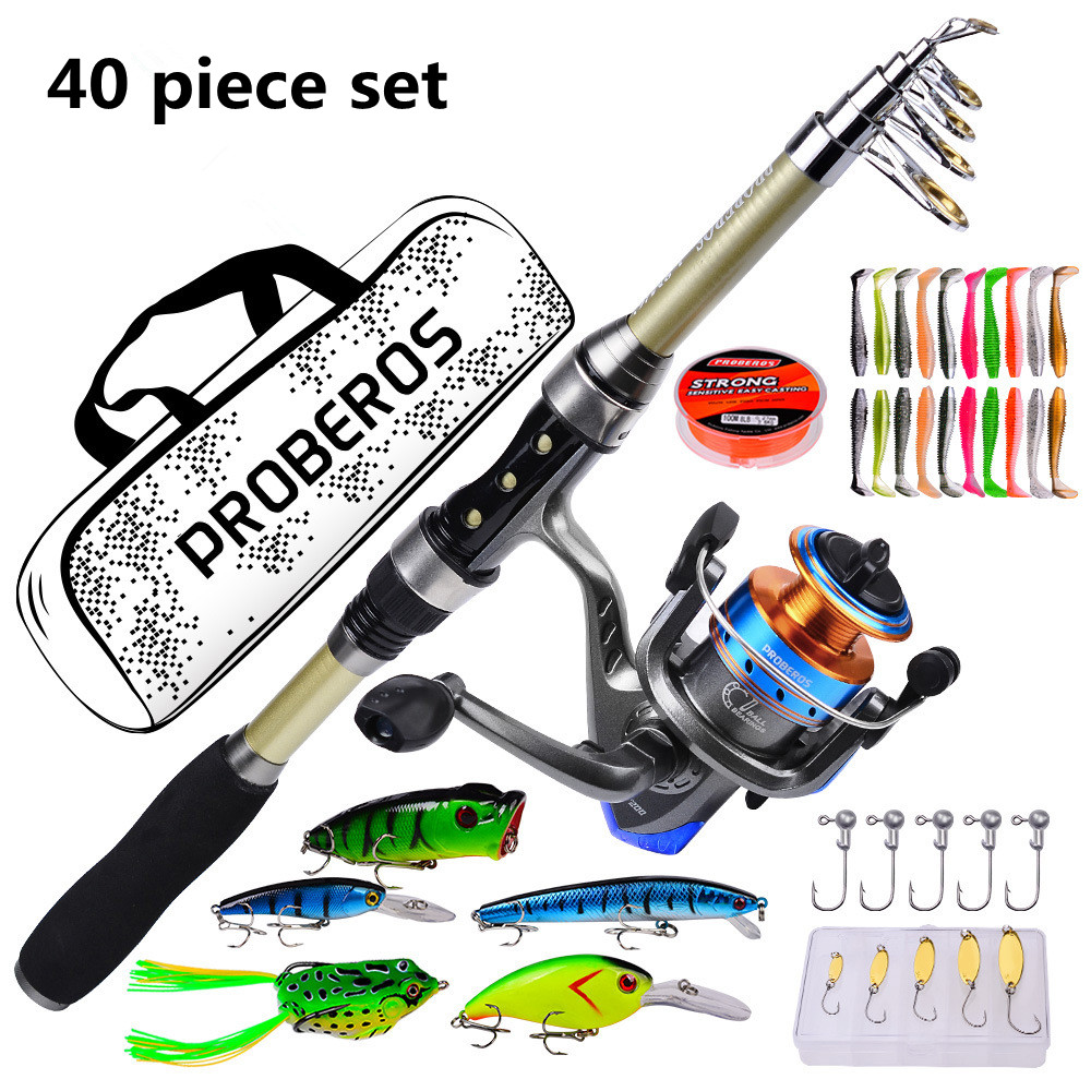 Fishing Rod Fly - Conjunto de 40 Peças de Novas