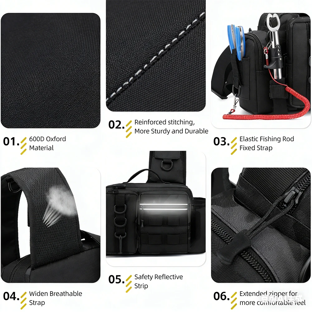 Fishing Rod Holder - Mochila de pesca com suporte para