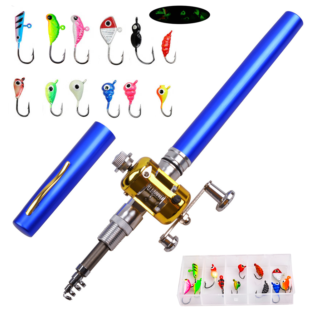 Fishing Rod Fly - Mini telescópico Ice Fishing Rod e