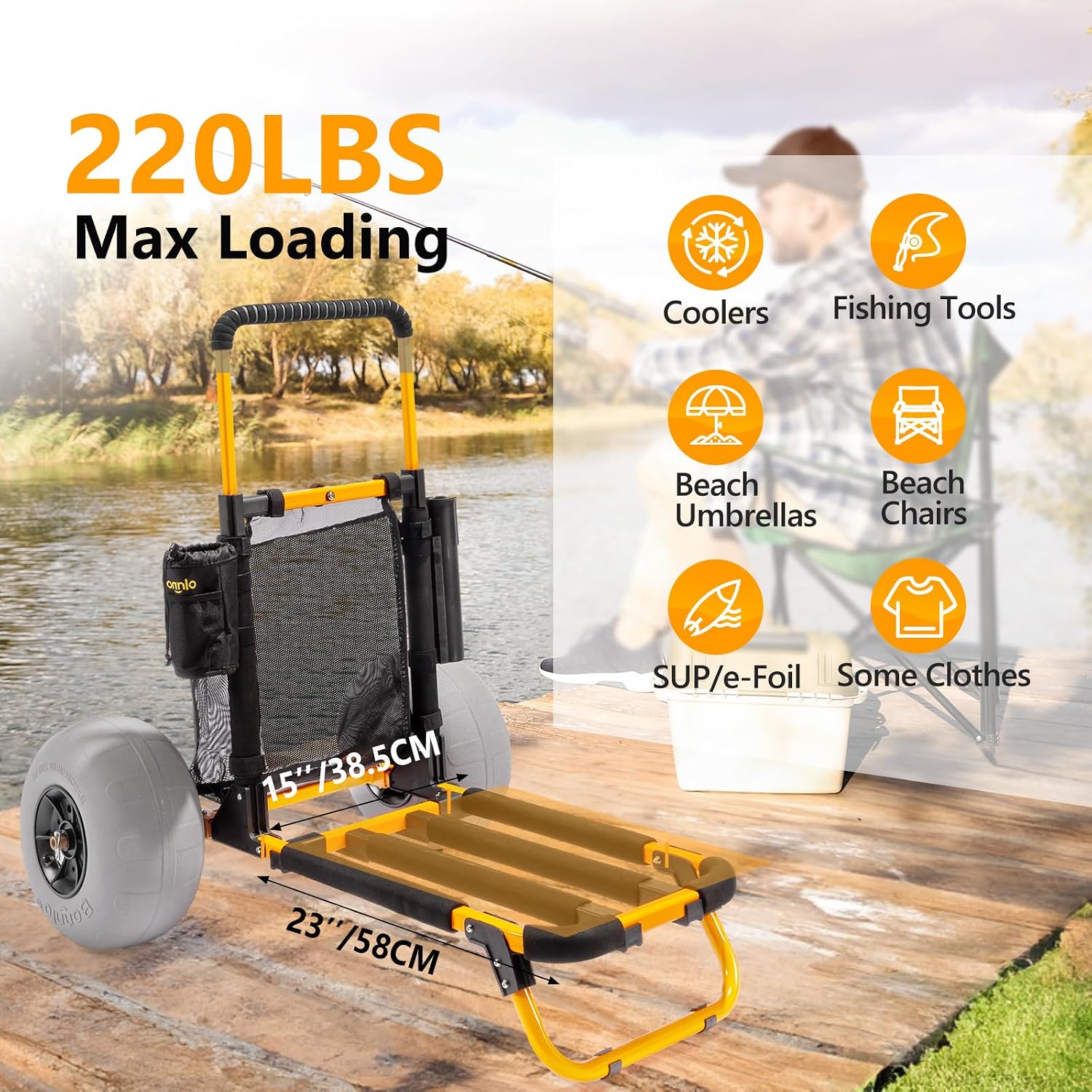 Carrinho de Pesca Bonnlo para  - Fishing Rod Holder avaliação e preço