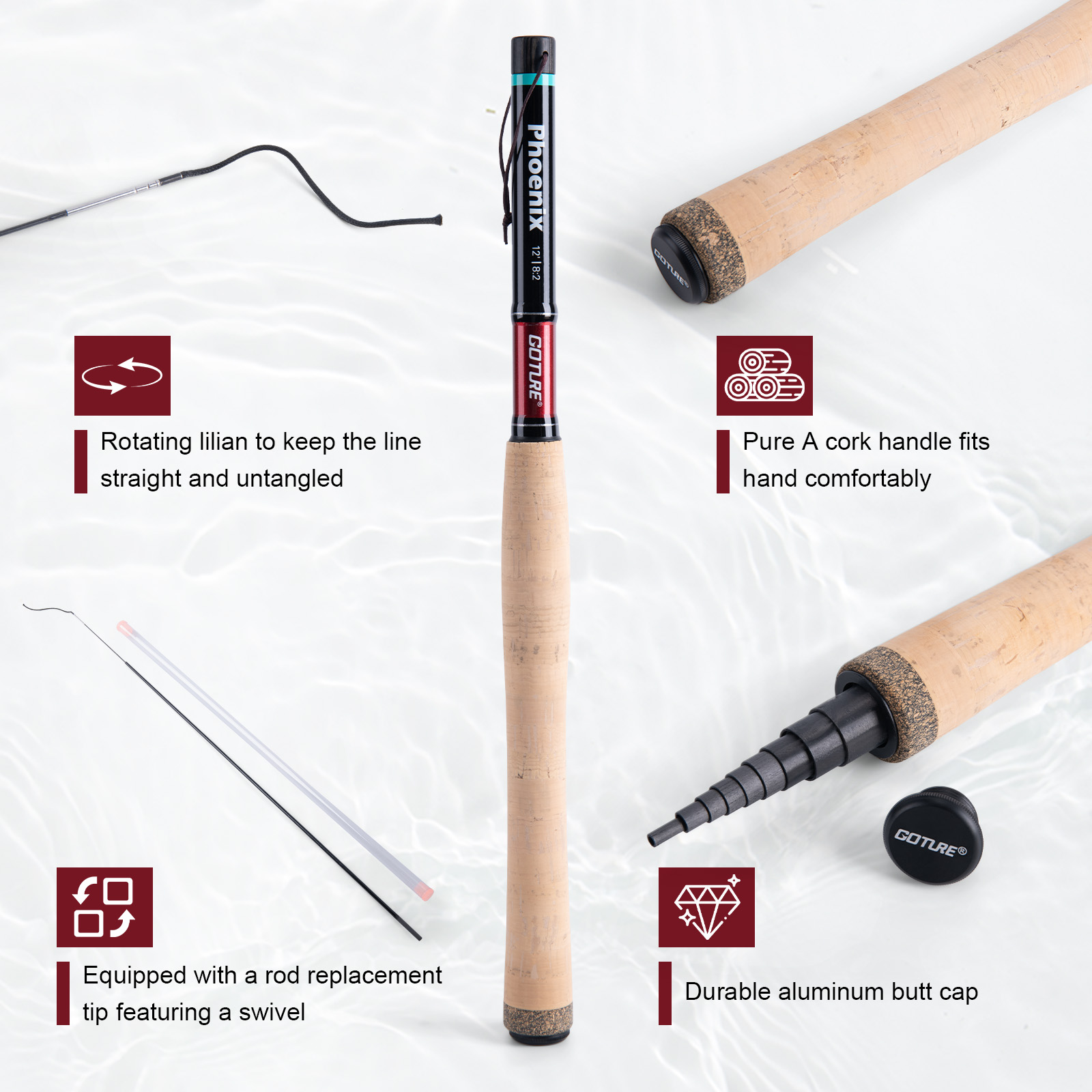 Goture vara de pesca combo pes - Fishing Rod Fly avaliação e preço