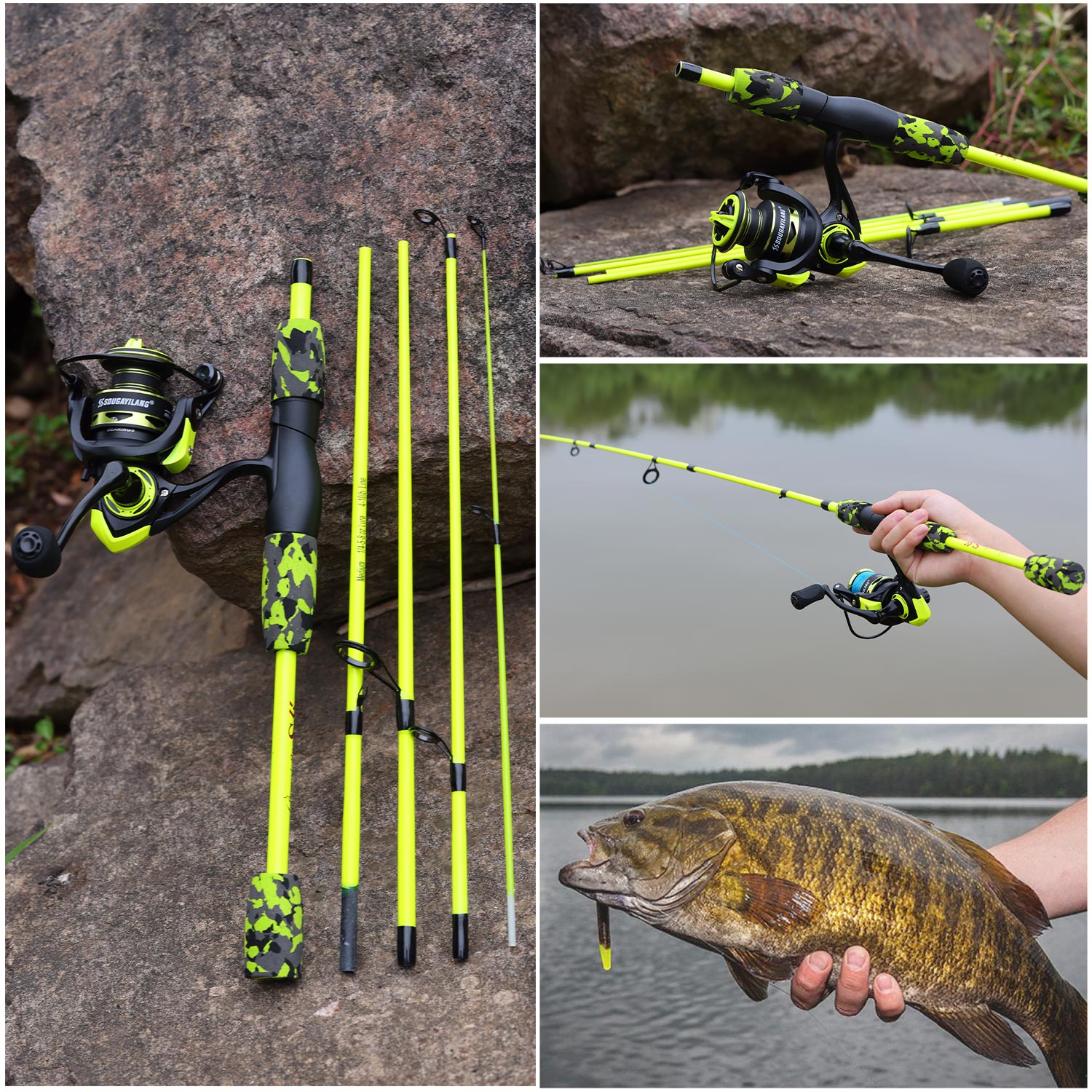 Sougayilang combinação de pesc - Fishing Rod Carbon Fiber avaliação e preço