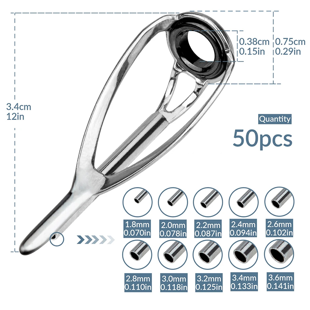 Thkfish 50 pçs guia de vara de - Fishing Rod Guide Replacement avaliação e preço